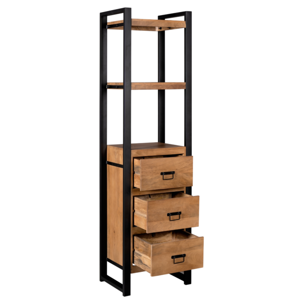 Vakkenkast boeken Urban met lades 55cm