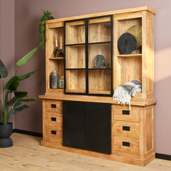 Vitrinekast Elvis 200cm