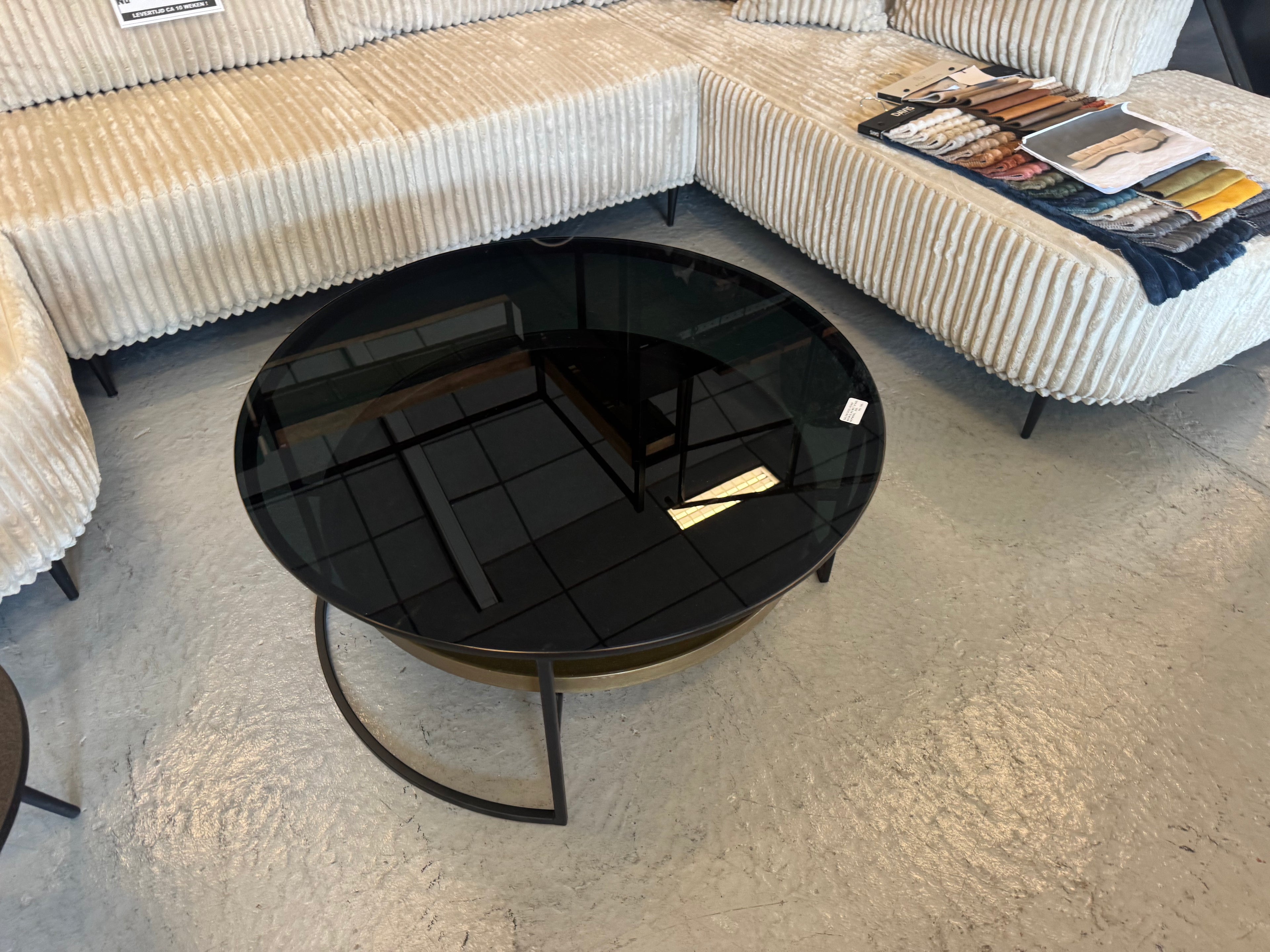 Salontafel Light and Living glas met metaal
