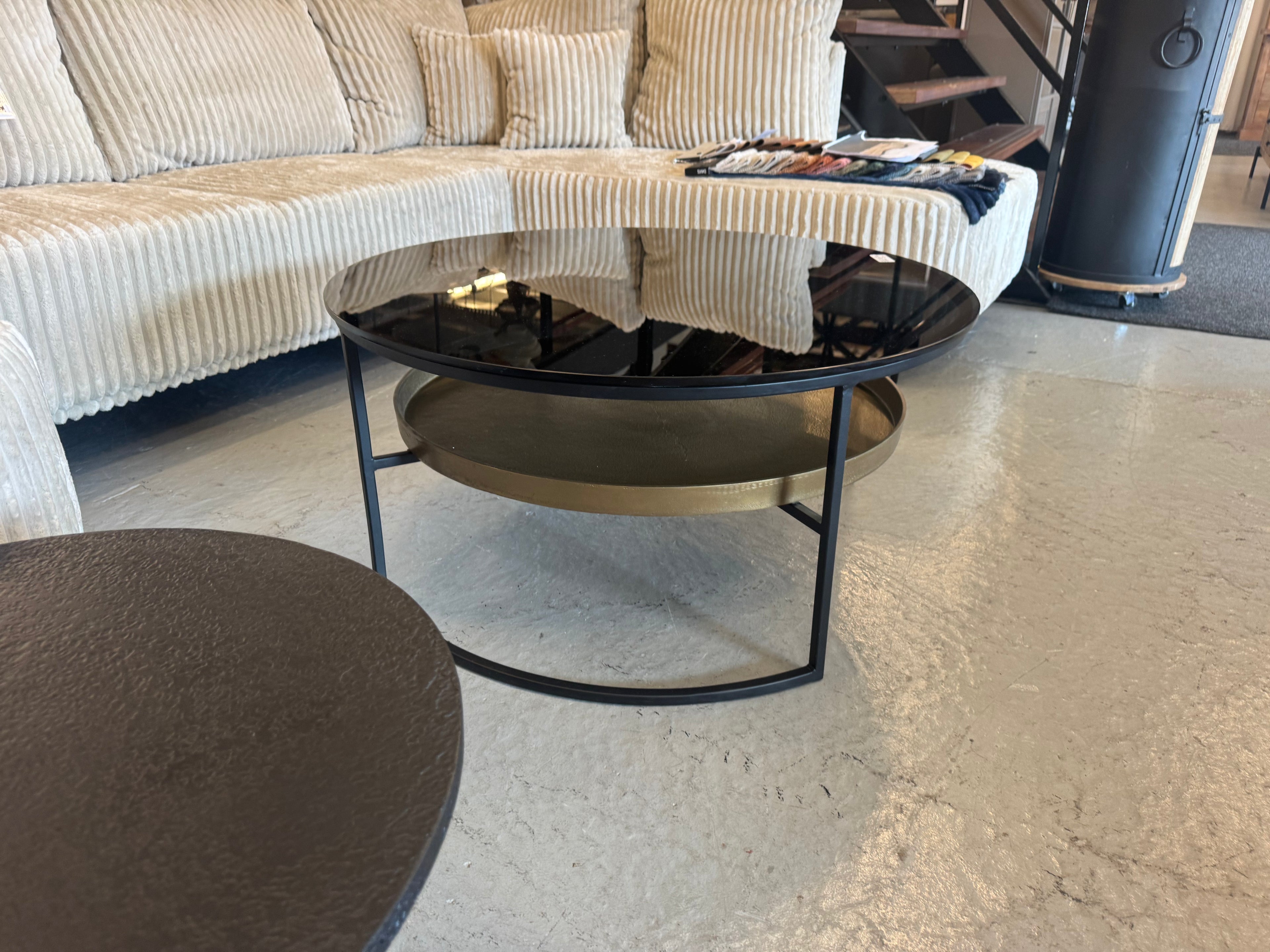 Salontafel Light and Living glas met metaal