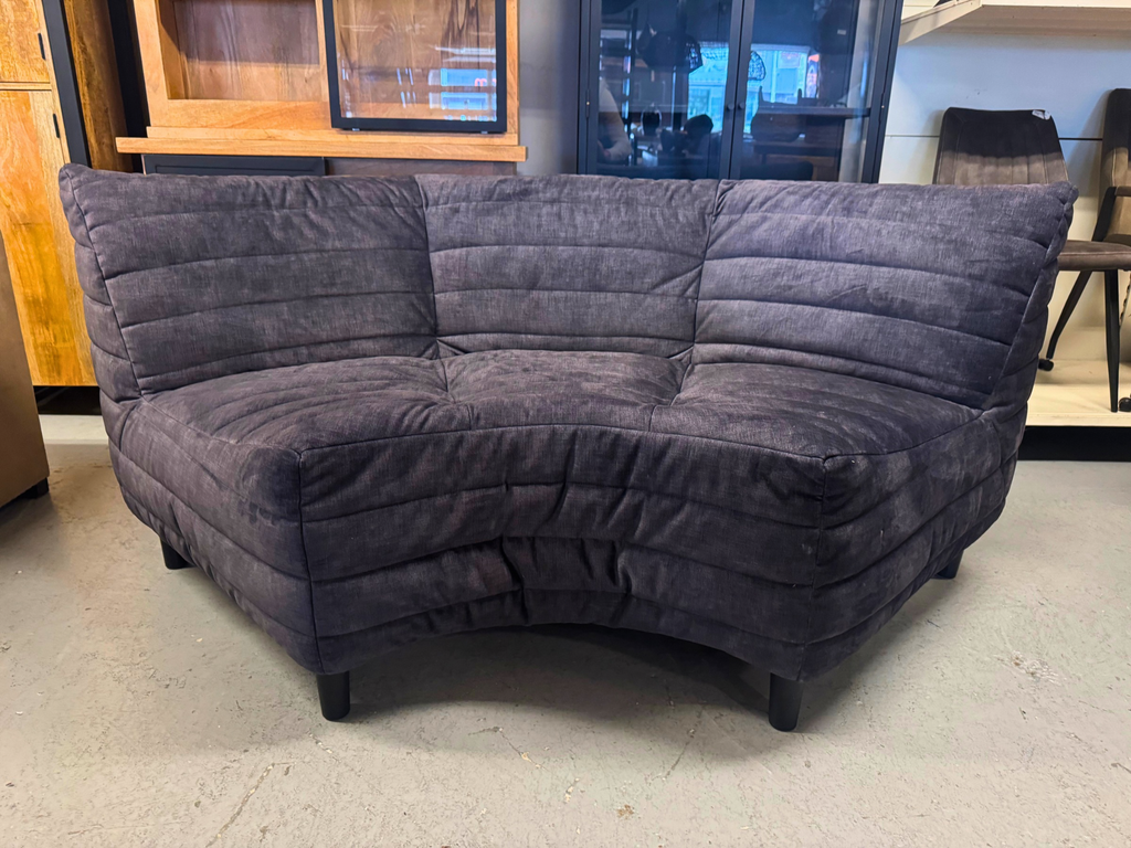 Ronde eettafelbank 200cm breed antraciet