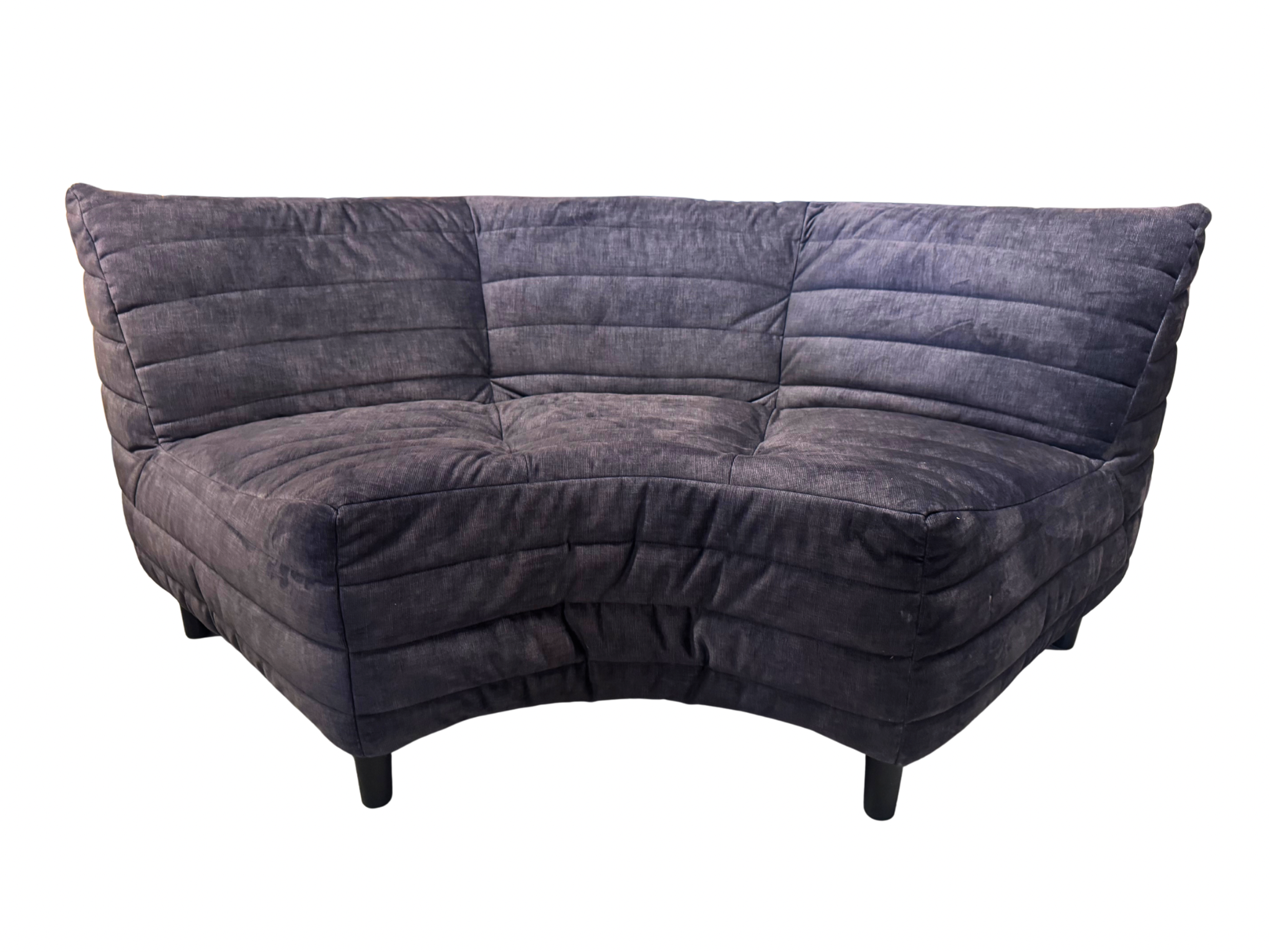 Ronde eettafelbank 200cm breed antraciet