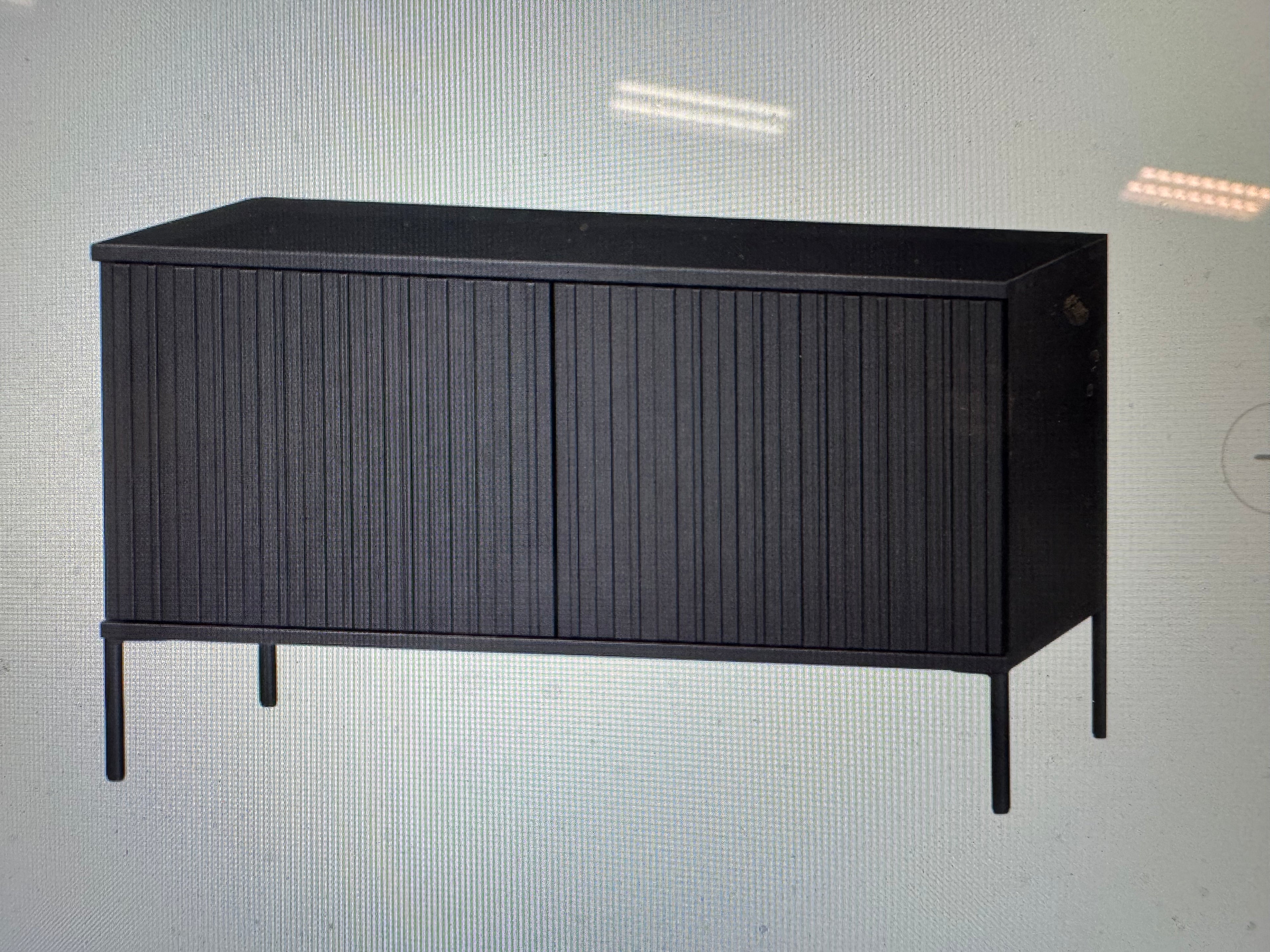 Woood new gravure TV meubel 100cm zwart