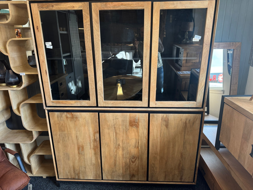 Vitrinekast RichWood 160cm mangohout