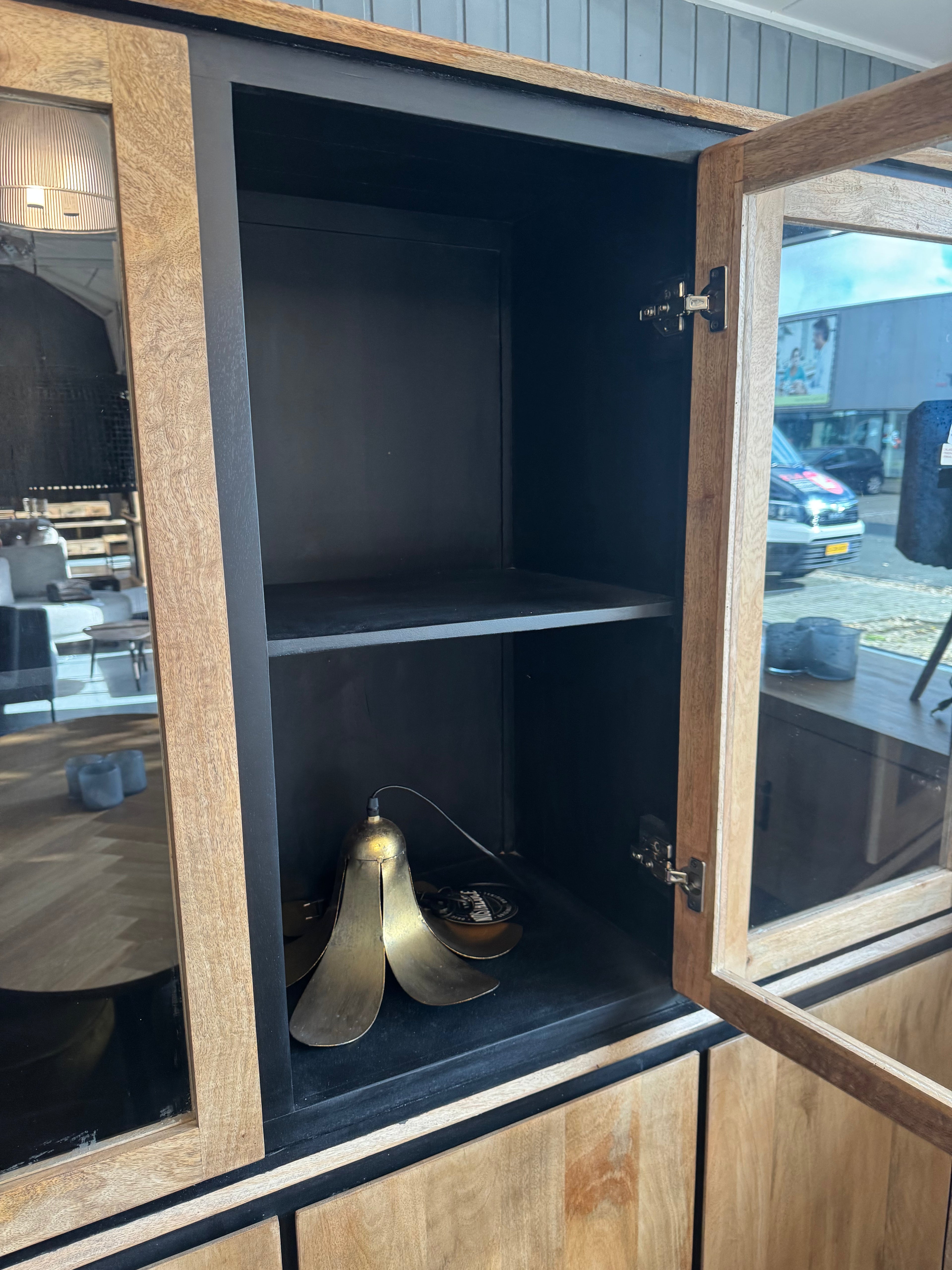 Vitrinekast RichWood 160cm mangohout