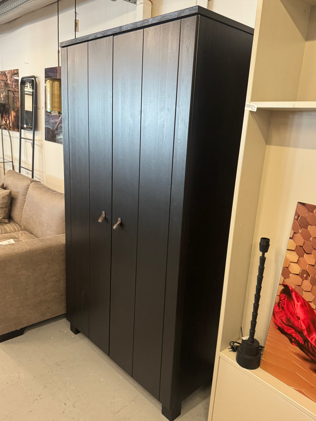 Ties garderobekast diepzwart van Woood