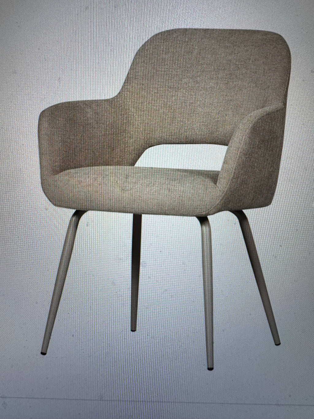 6 stuks Jenny eetkamerstoelen geweven stof naturel