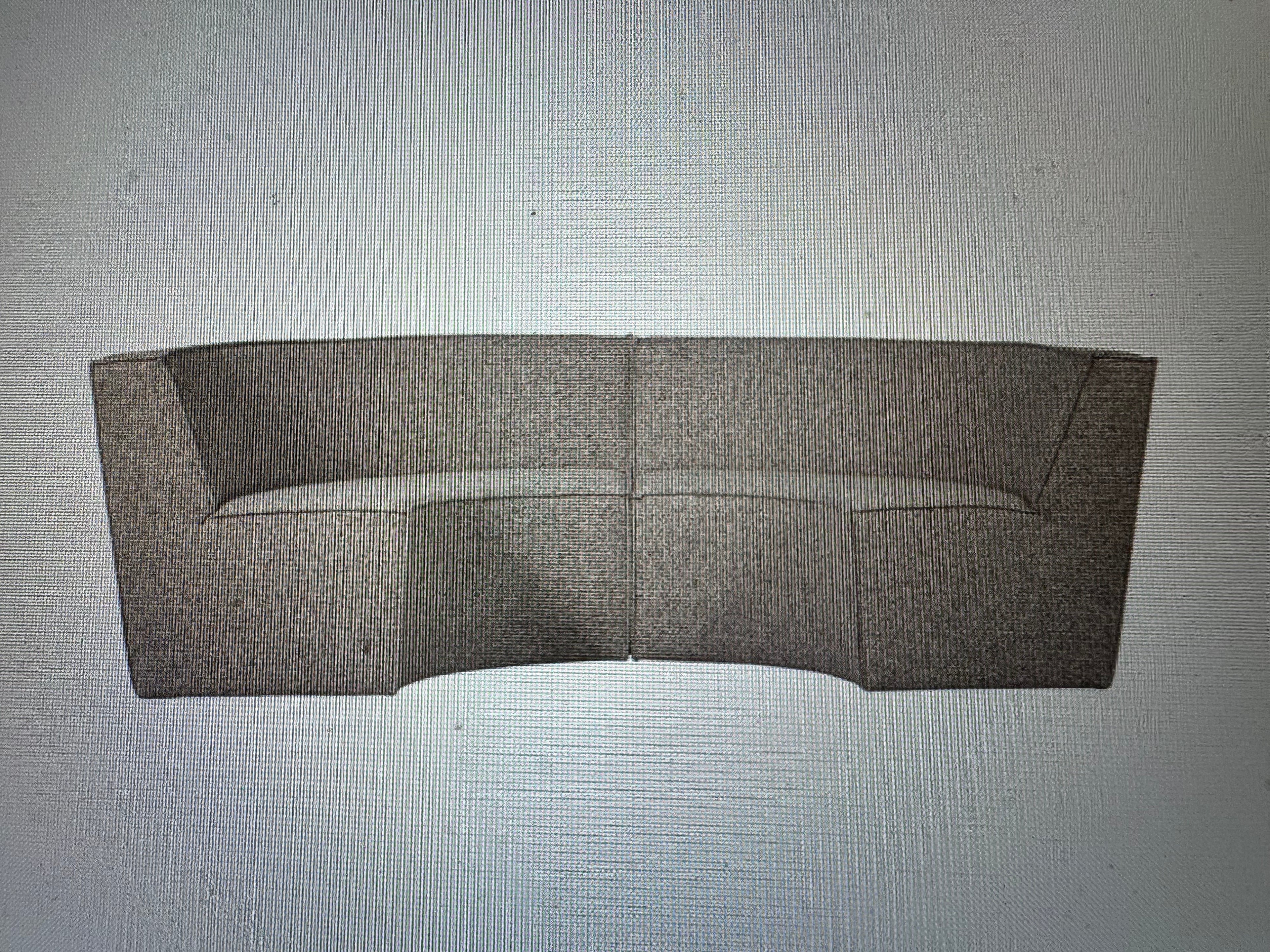 Europa 4 zits eetbank van Woood geweven stof zand/grijs