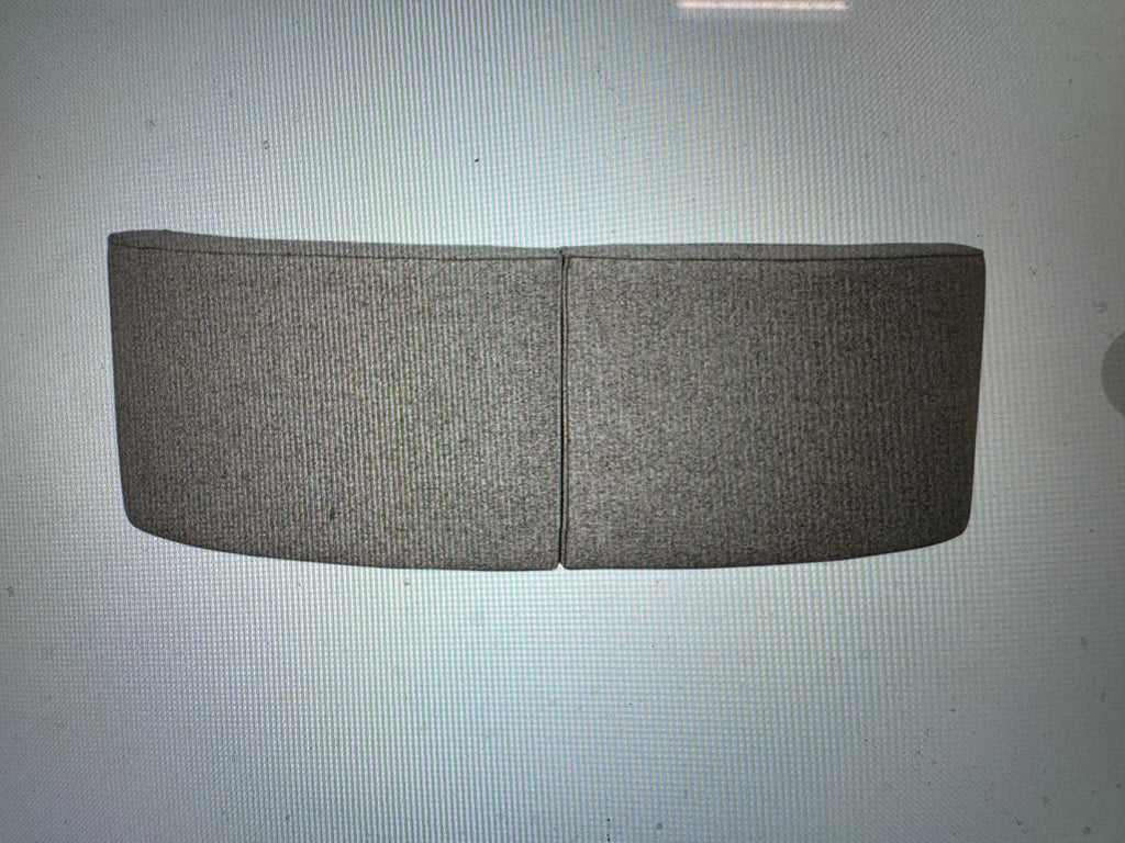 Europa 4 zits eetbank van Woood geweven stof zand/grijs