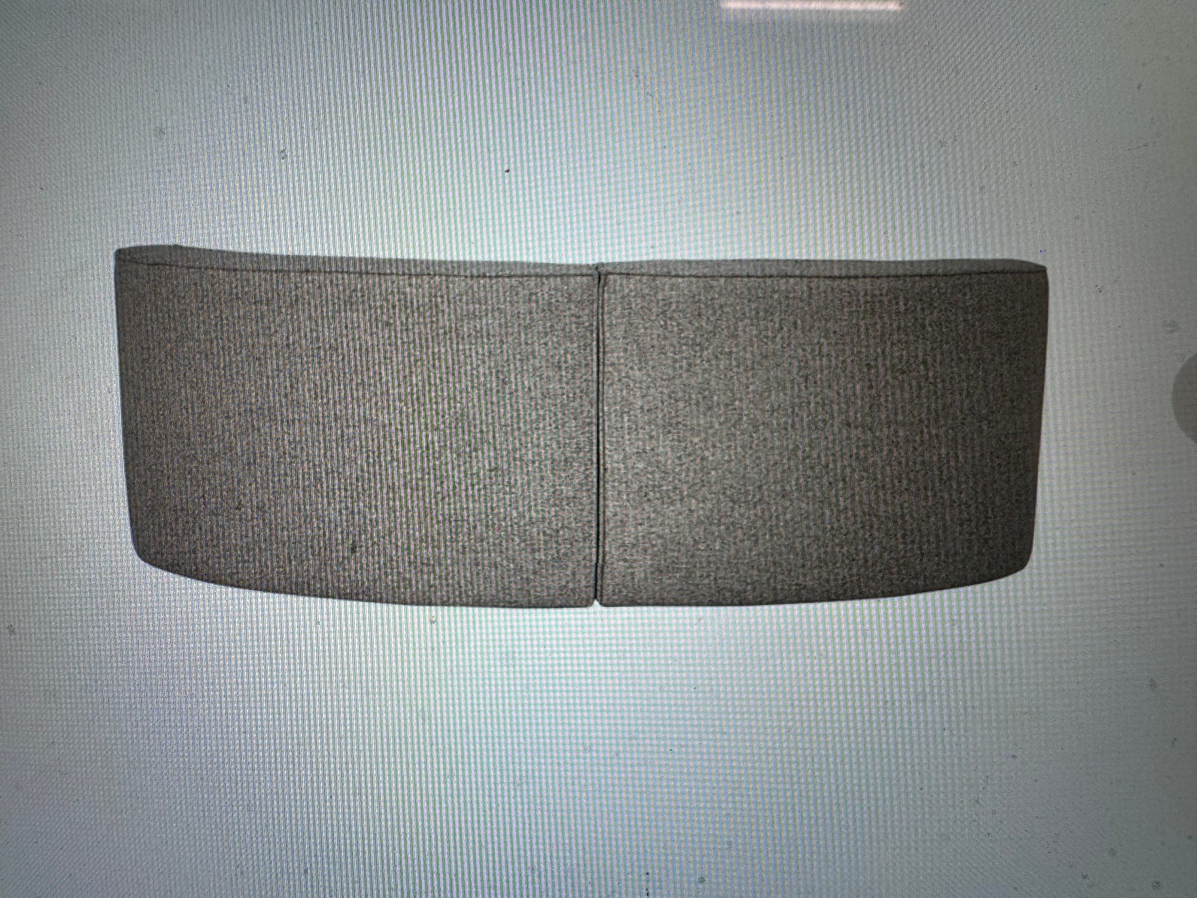 Europa 4 zits eetbank van Woood geweven stof zand/grijs