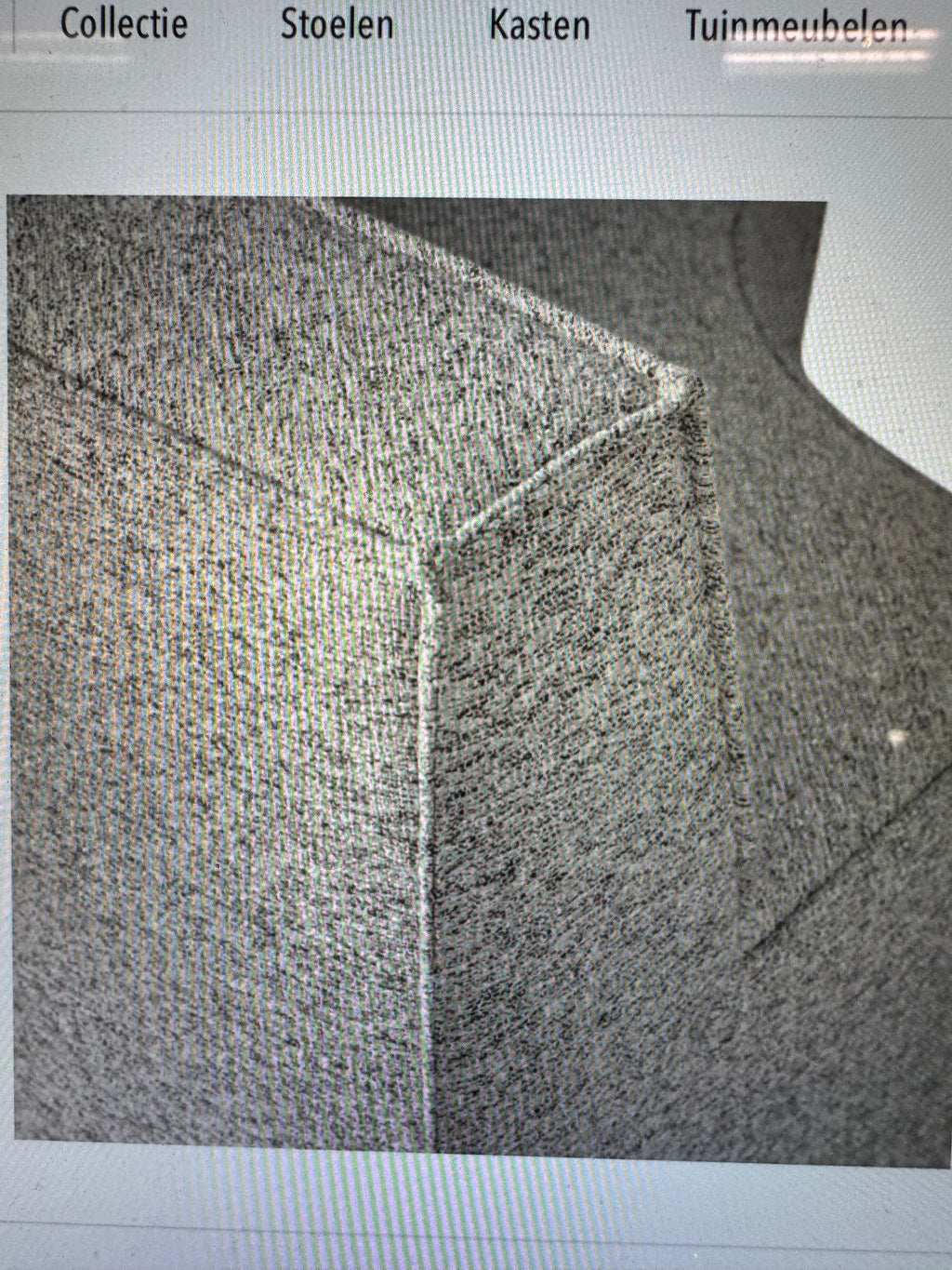 Europa 4 zits eetbank van Woood geweven stof zand/grijs