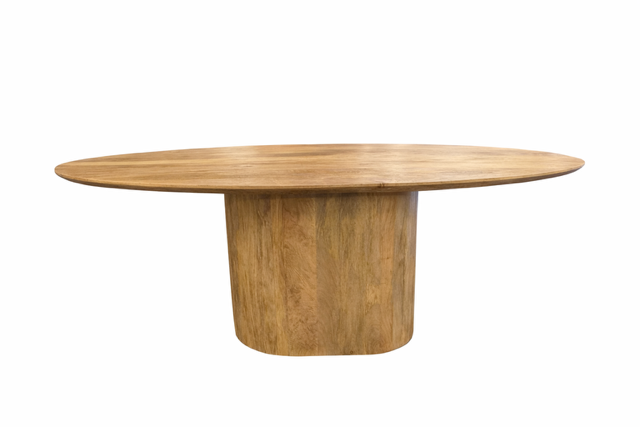 Eettafel Ovaal Kolompoot 180 cm Naturel