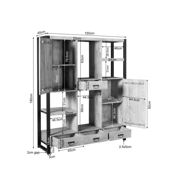 Vakkenkast Urban 150cm