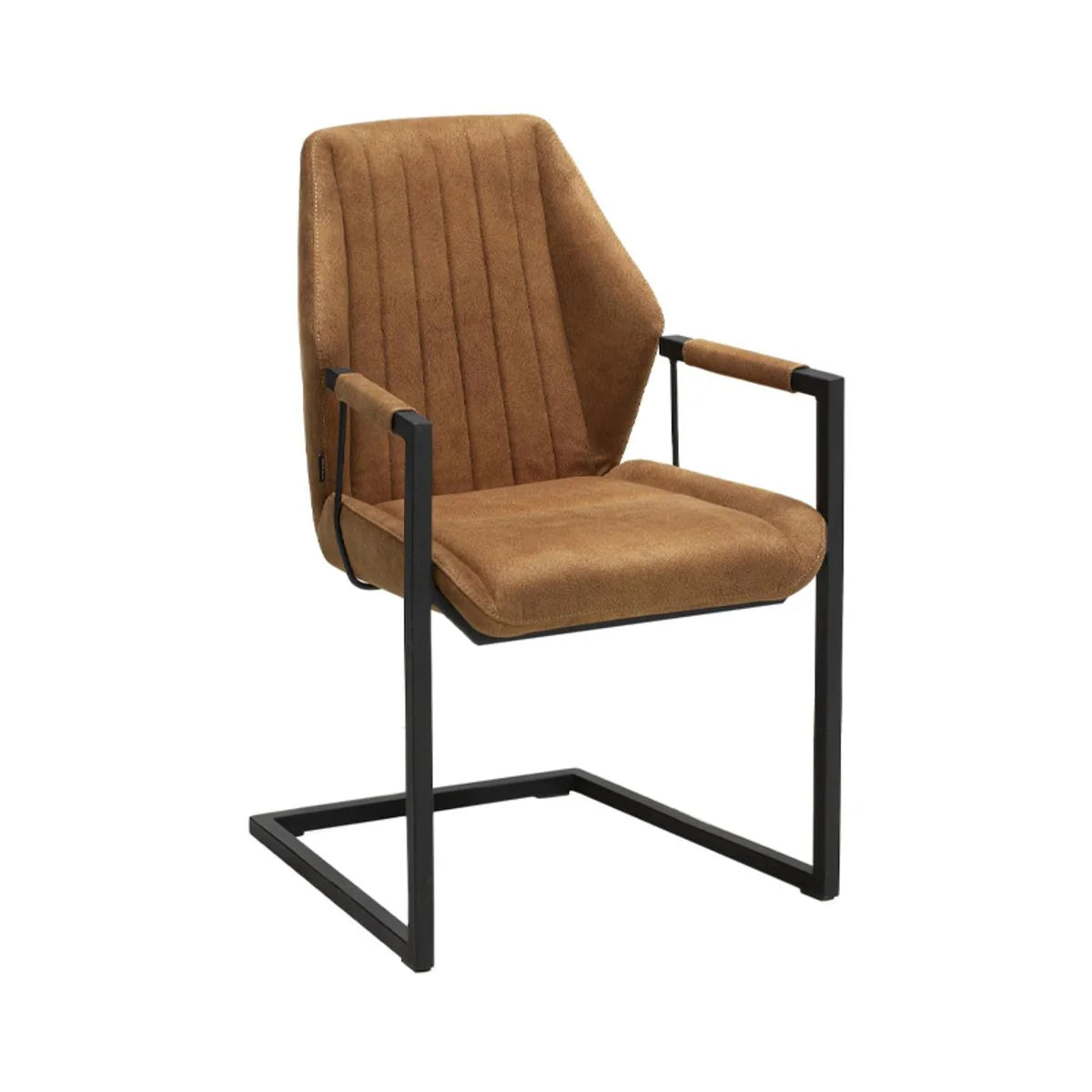 Stoel eetkamer met armleuning Vera Cognac