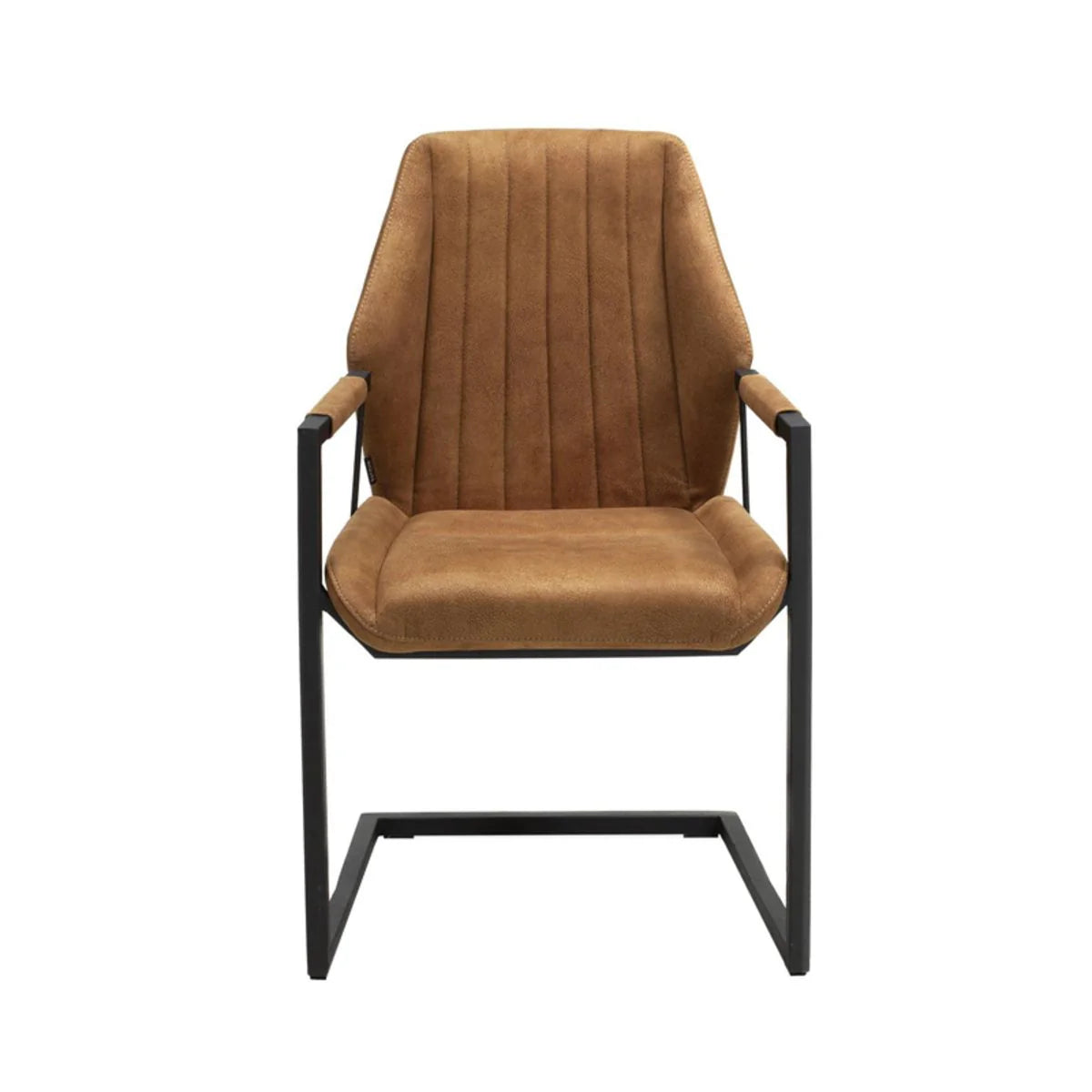 Stoel eetkamer met armleuning Vera Cognac