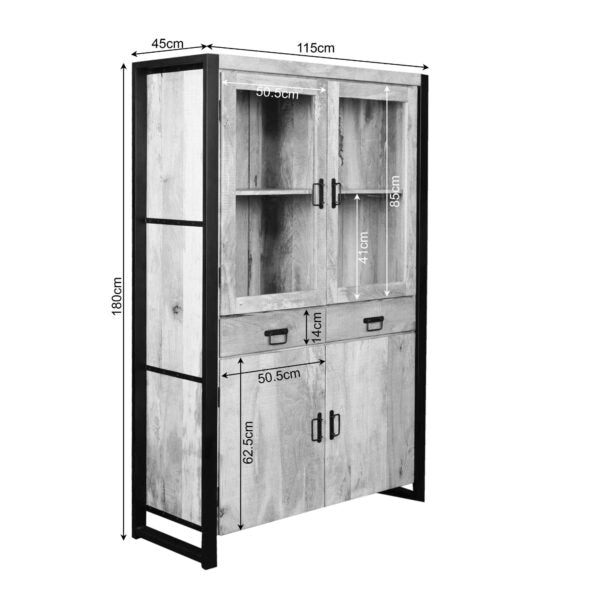 Vitrinekast Urban 115cm